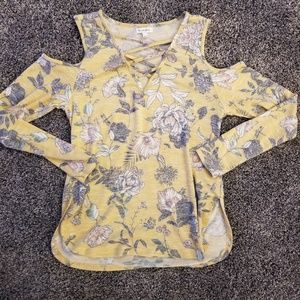 Cold Shoulder Floral Top